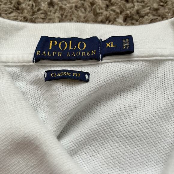 VTG Polo Ralph Lauren Polo Two Tone Shirt Mens XL Blue Classic Slim Fit. - Picture 4 of 7